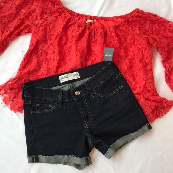 ambercrombie & Fitch Pants - NWT Ambercrombie 000 low rise denim shorts